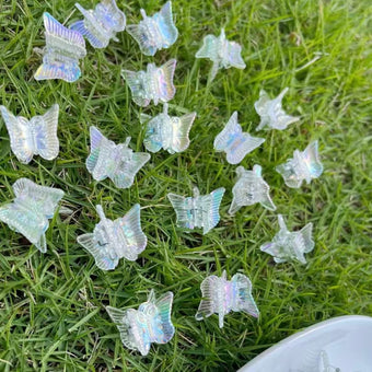 Holographic Butterfly Hairclips