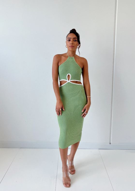 FOR SALE Allura Midi Green - Kameli Boutique